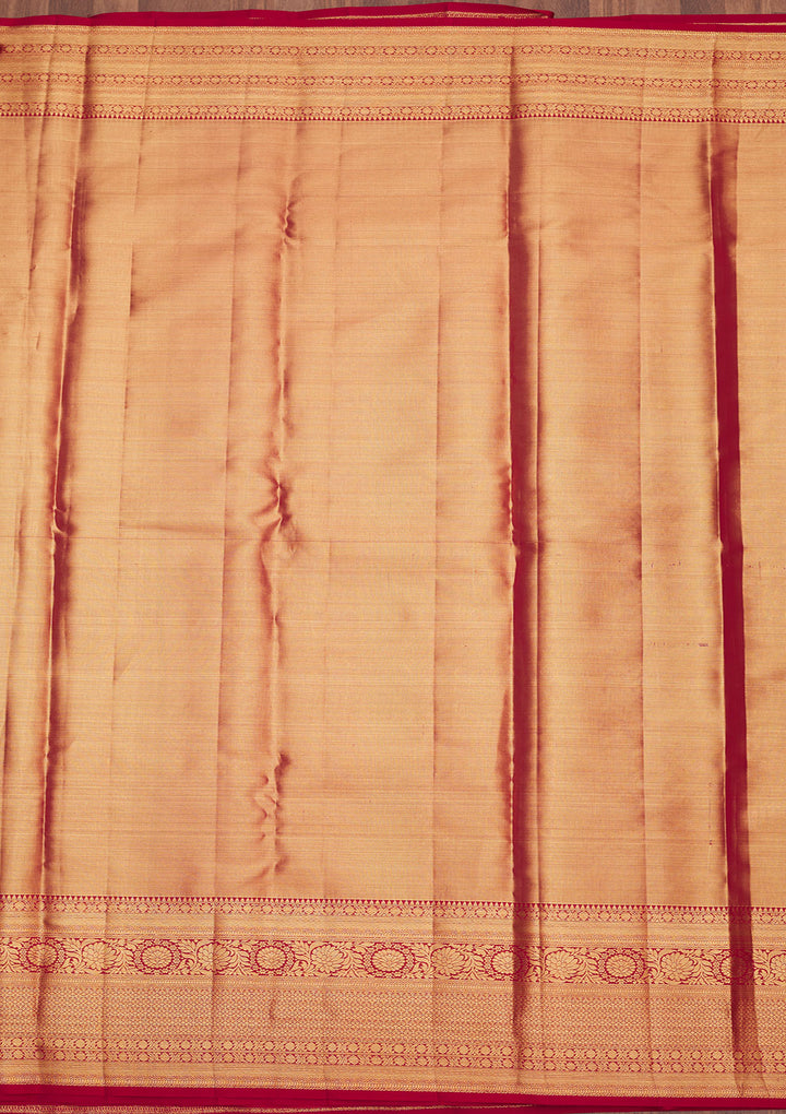 Maroon Zariwork Pure Silk Saree