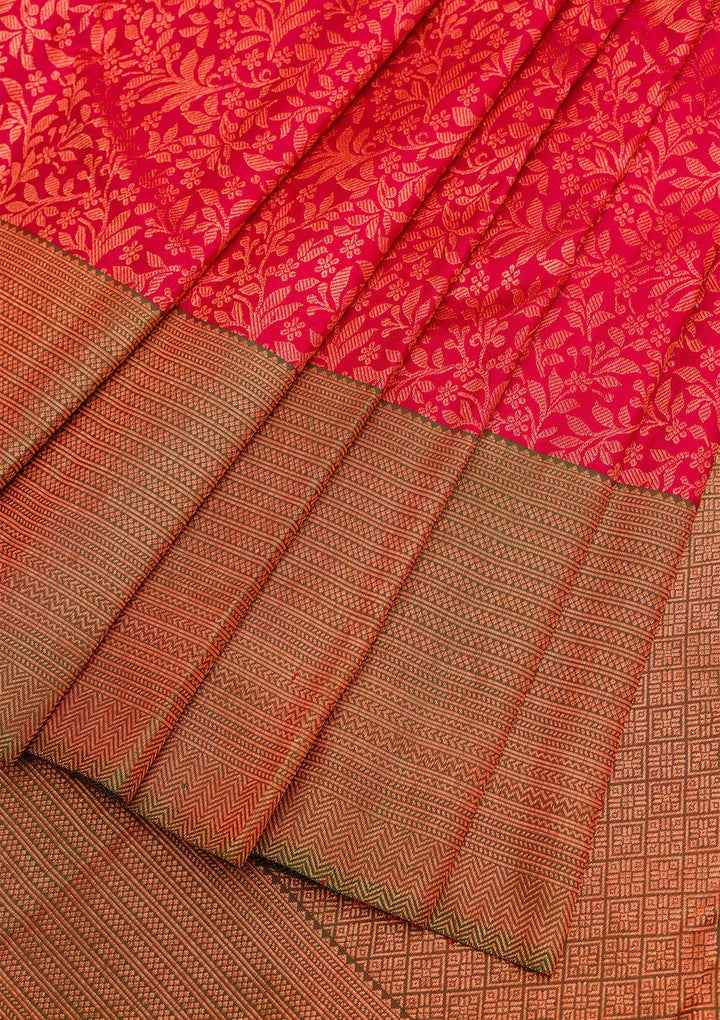 Maroon Zariwork Kanjivaram Pure Silk Saree