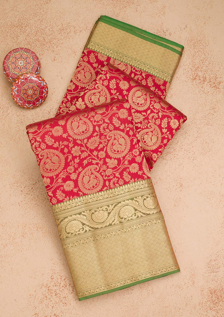 Maroon Zariwork Banarasi Pure Silk Saree