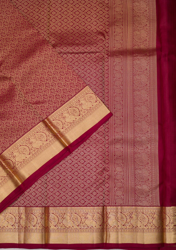 Maroon Zariwork Banarasi Pure Silk Saree