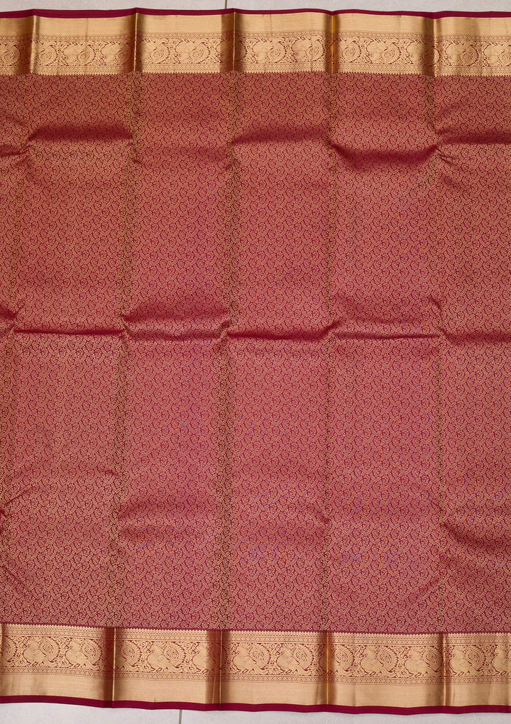 Maroon Zariwork Banarasi Pure Silk Saree