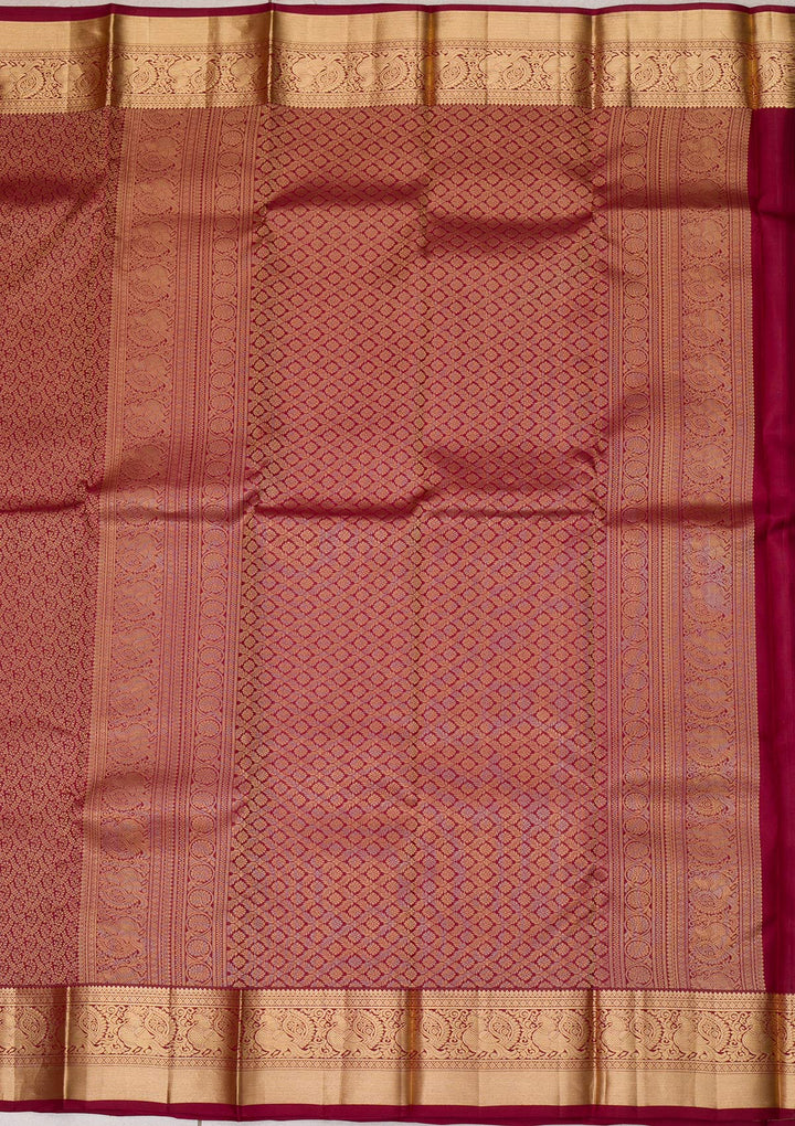 Maroon Zariwork Banarasi Pure Silk Saree