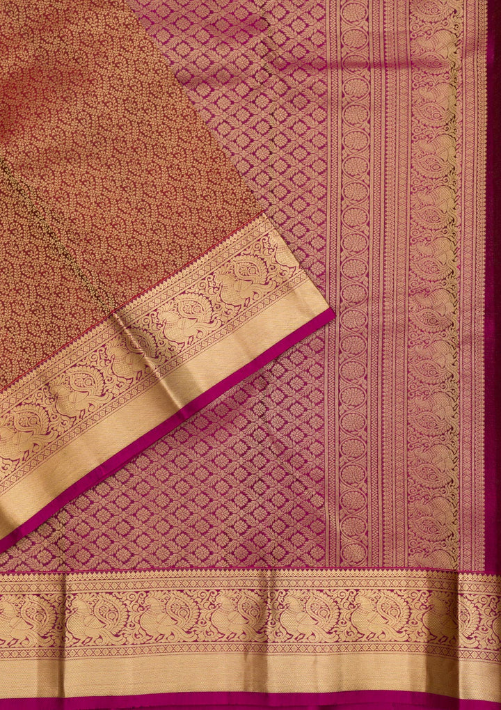 Maroon Zariwork Pure Silk Saree