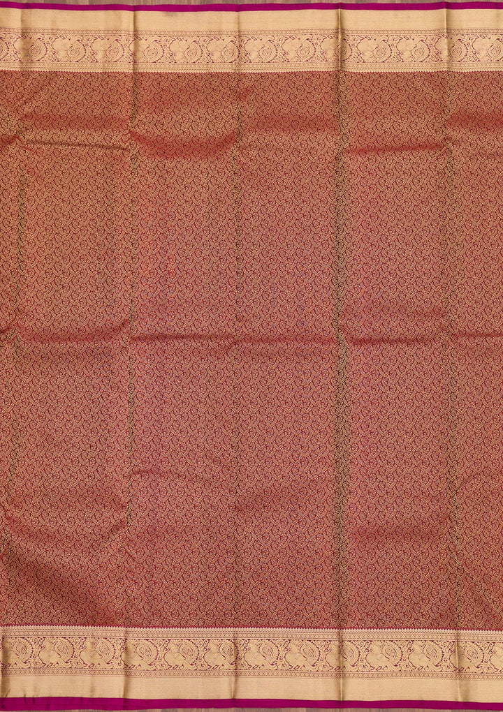 Maroon Zariwork Pure Silk Saree