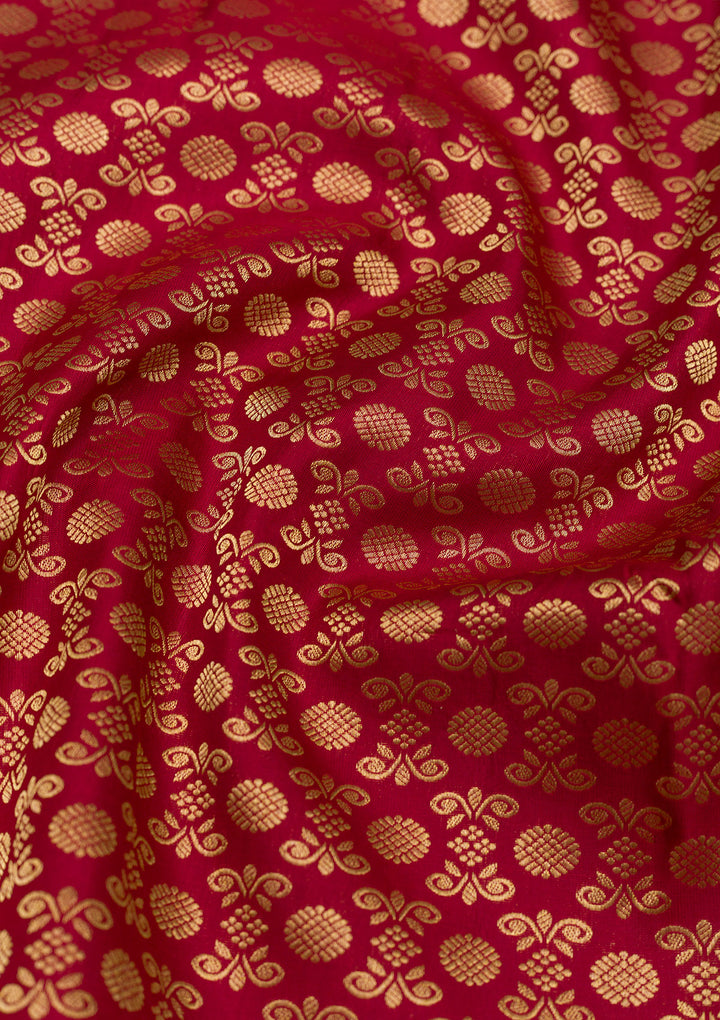 Maroon Zariwork Pure Silk Saree