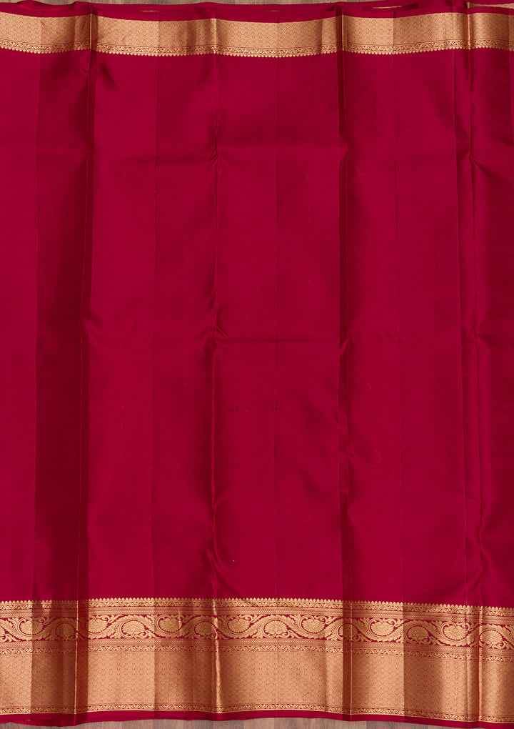 Maroon Zariwork Pure Silk Saree