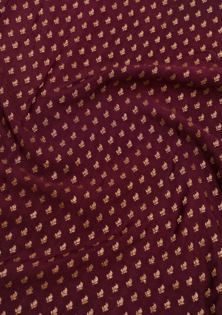 Maroon Zariwork Pure Silk Saree