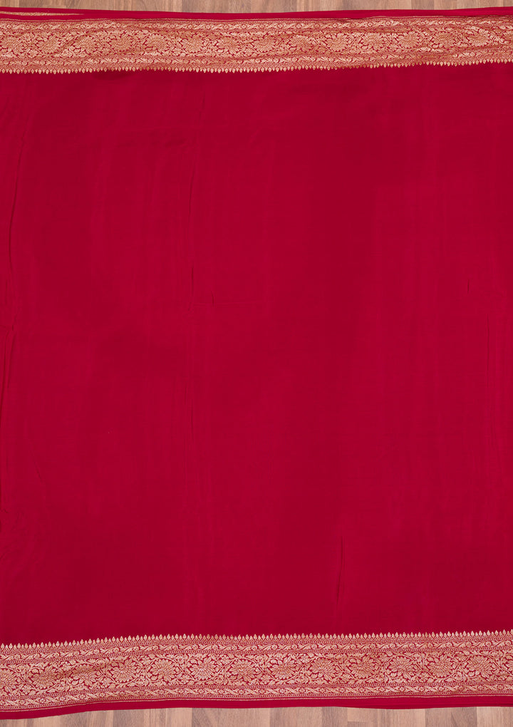 Maroon Zariwork Pure Silk Saree