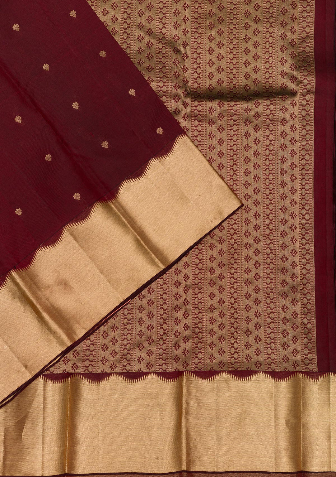 Maroon Zariwork Kanjivaram Pure Silk Saree