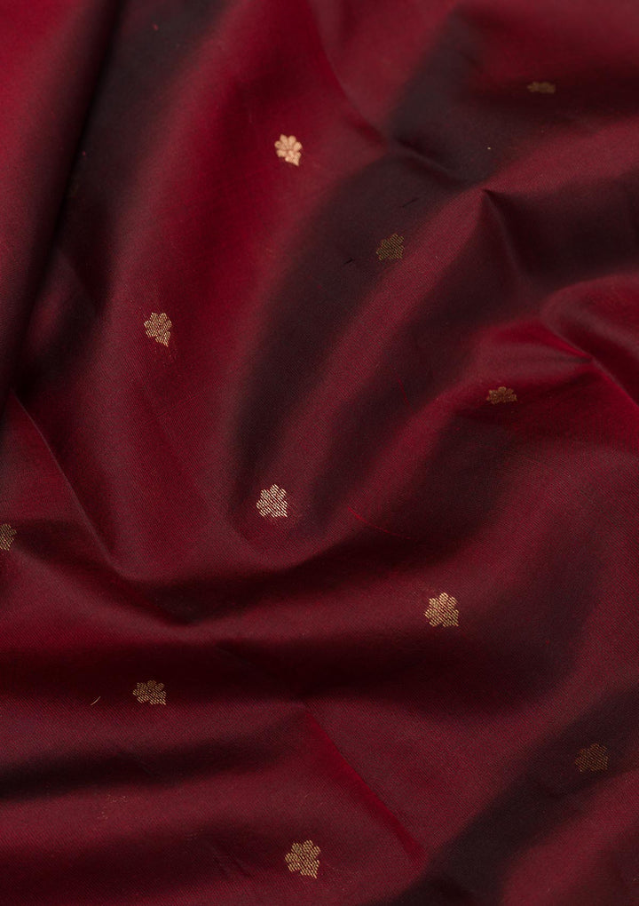 Maroon Zariwork Kanjivaram Pure Silk Saree