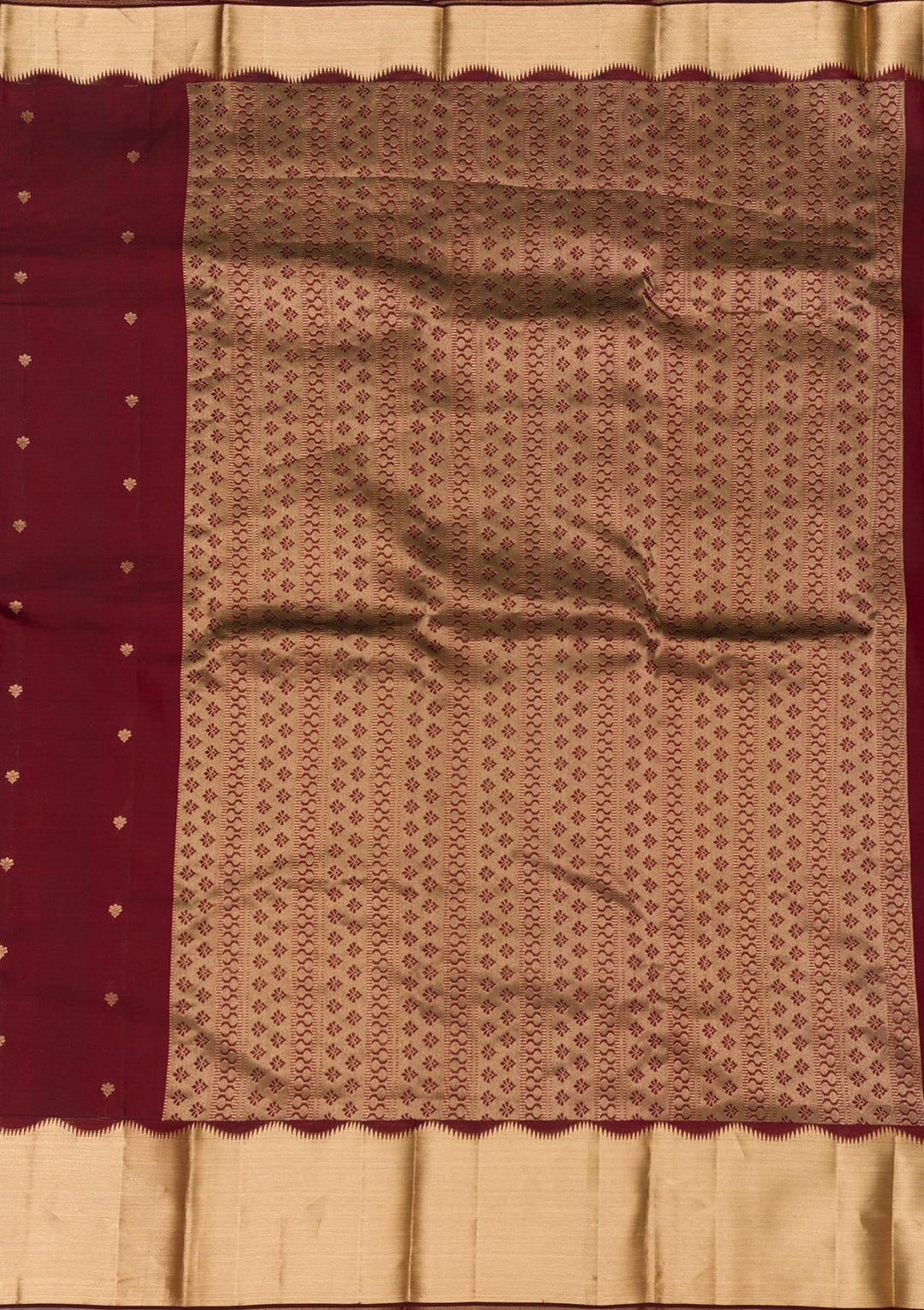Maroon Zariwork Kanjivaram Pure Silk Saree