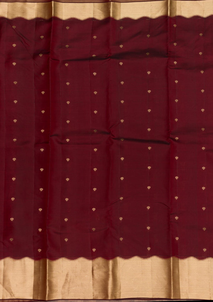 Maroon Zariwork Kanjivaram Pure Silk Saree