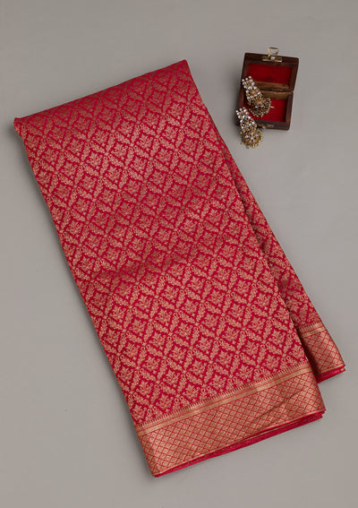 Maroon Zariwork Pure Silk Saree