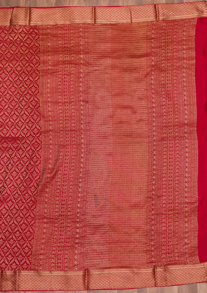 Maroon Zariwork Banarasi Pure Silk Saree