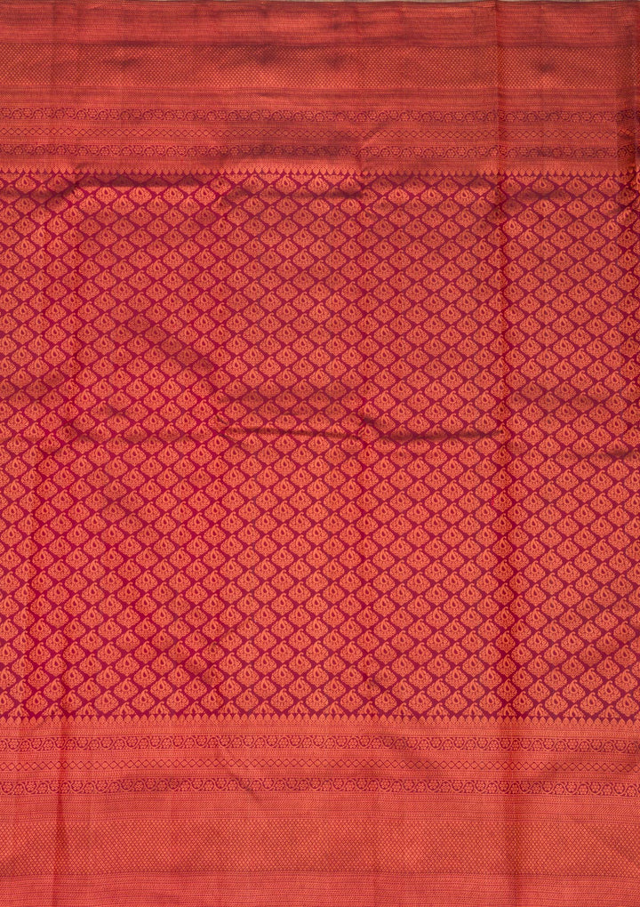 Wine Zariwork Pure Silk Saree