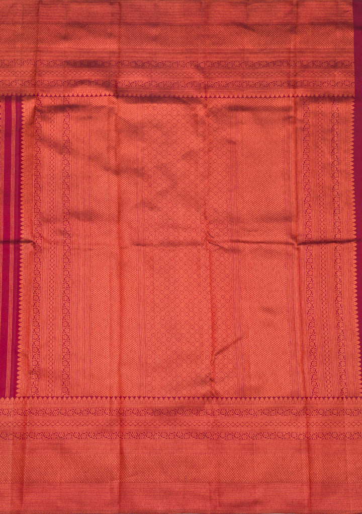 Wine Zariwork Pure Silk Saree