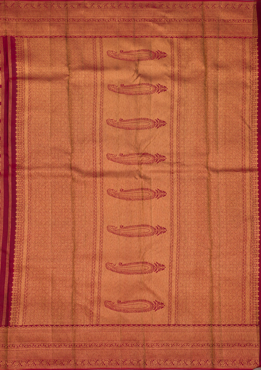 Maroon Zariwork Pure Silk Saree