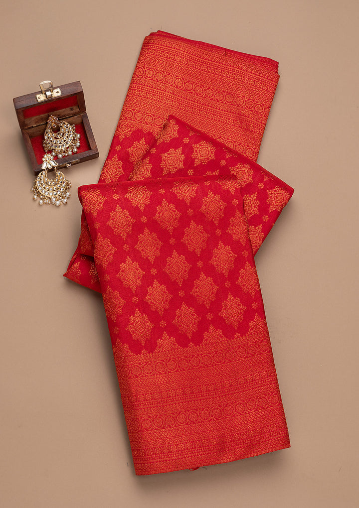Maroon Zariwork Pure Silk Saree