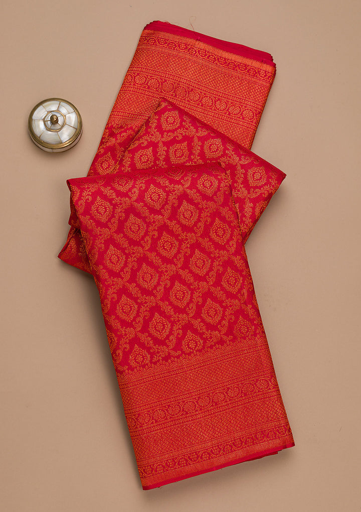 Red Zariwork Pure Silk Saree
