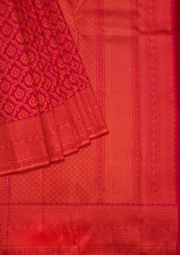 Red Zariwork Pure Silk Saree