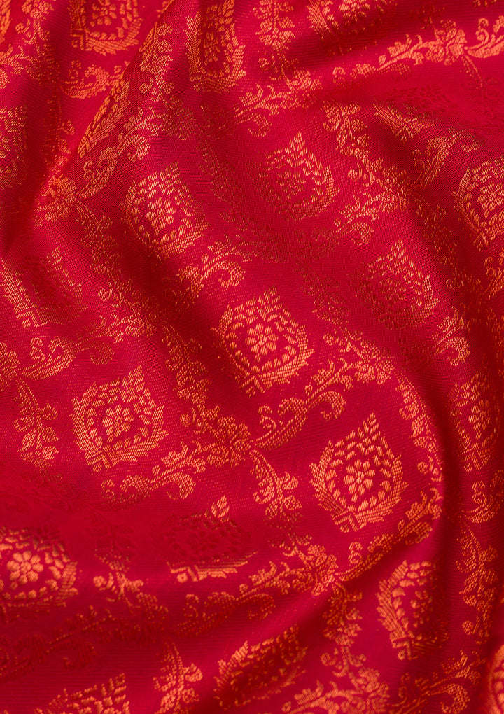 Red Zariwork Pure Silk Saree