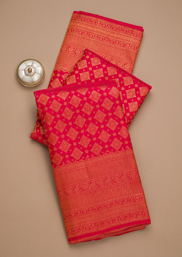 Red Zariwork Pure Silk Saree