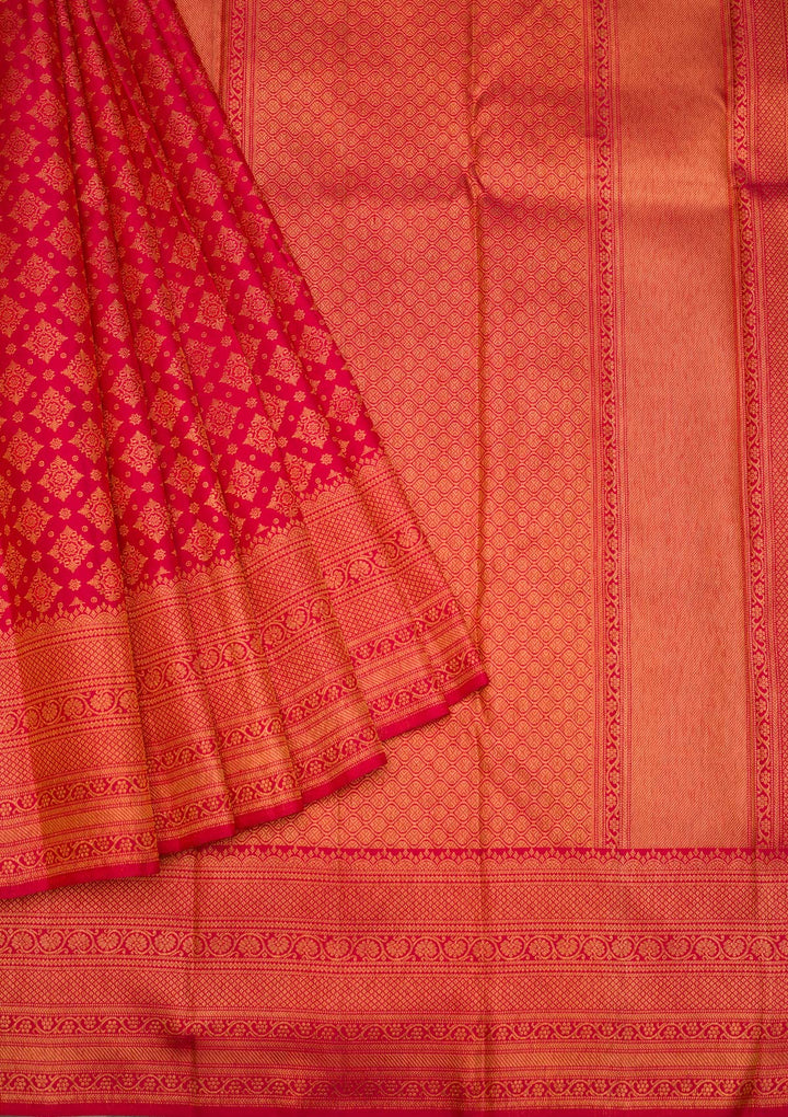 Red Zariwork Pure Silk Saree