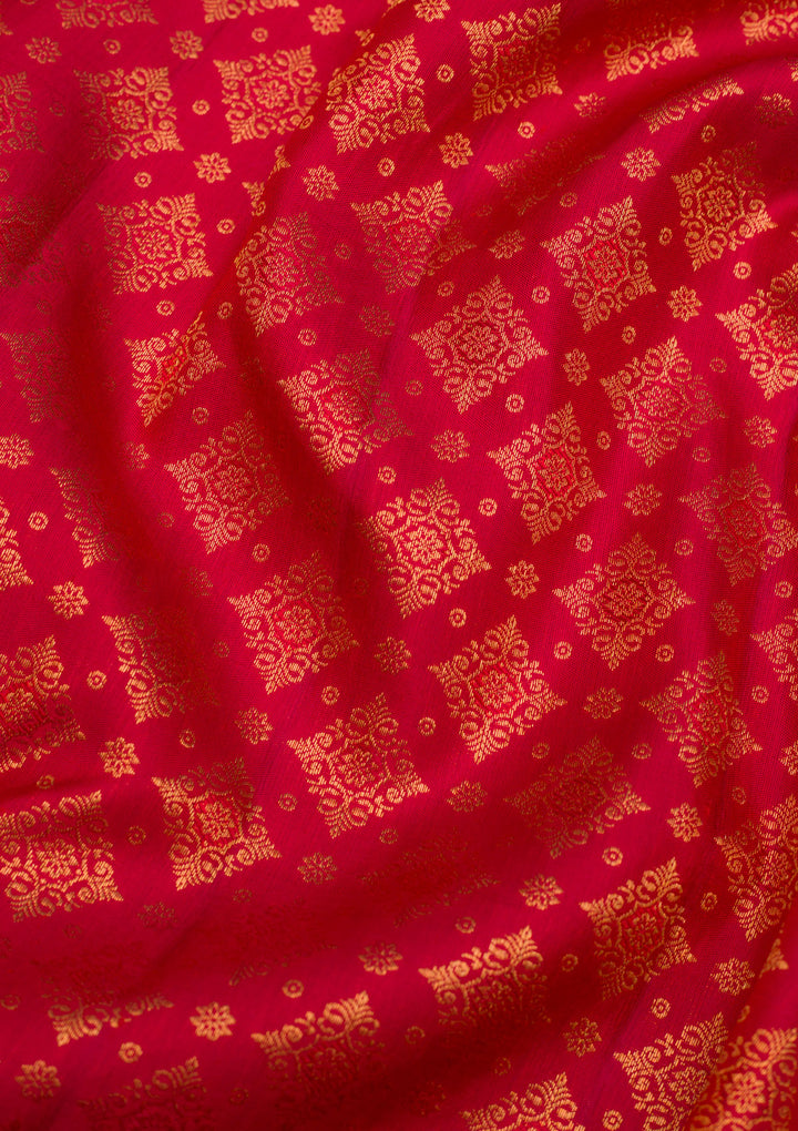 Red Zariwork Pure Silk Saree