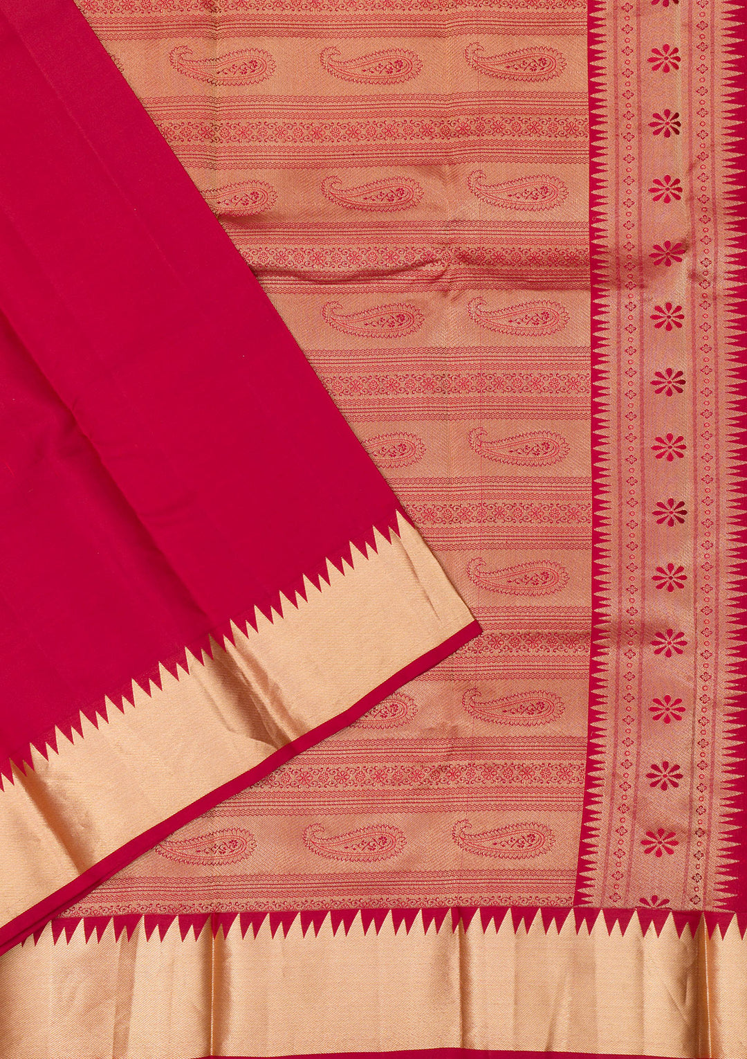 Maroon Zariwork Pure Silk Saree