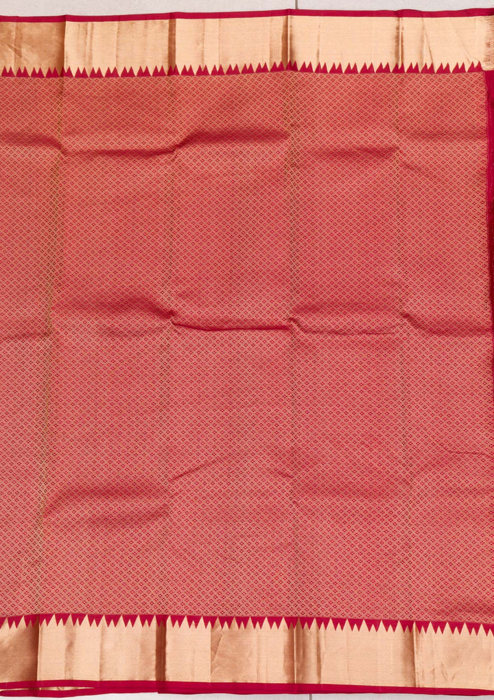 Maroon Zariwork Pure Silk Saree
