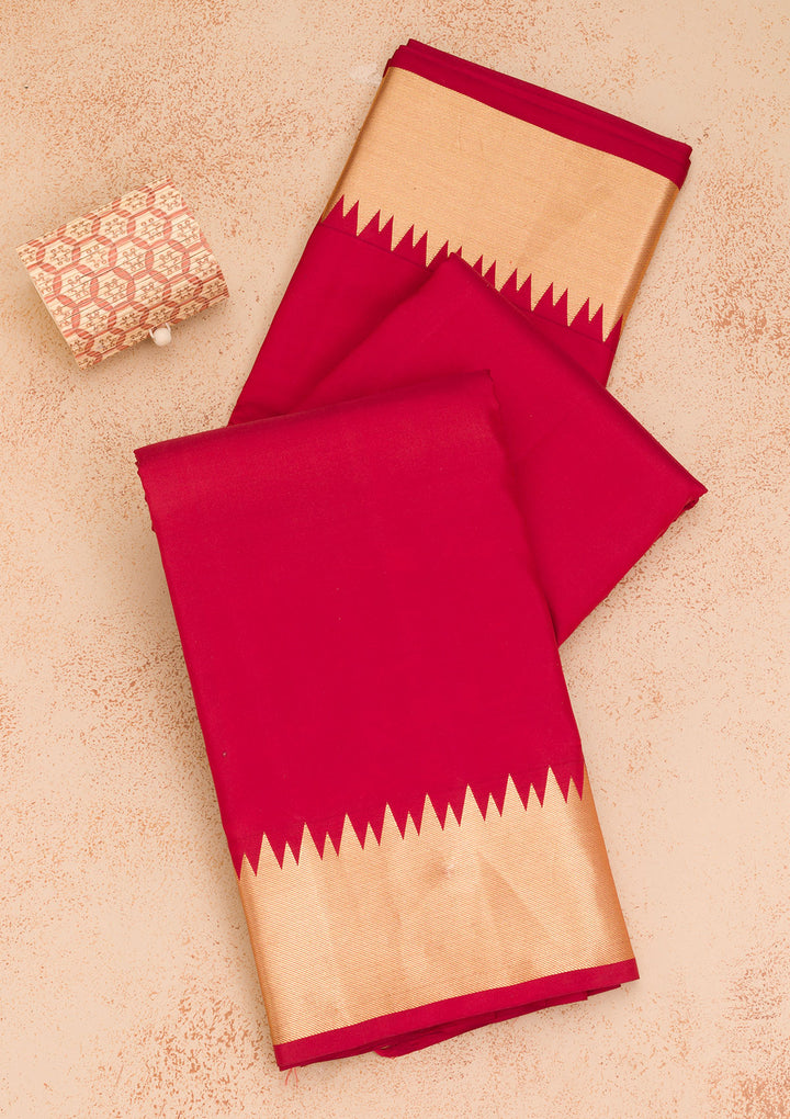 Maroon Zariwork Pure Silk Saree