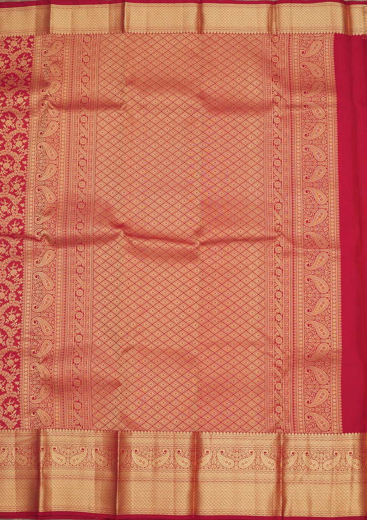 Maroon Zariwork Pure Silk Saree