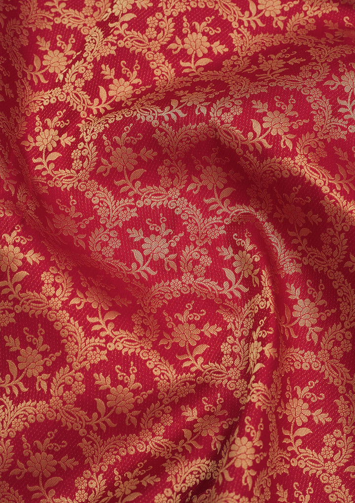 Maroon Zariwork Pure Silk Saree
