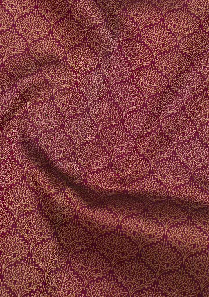 Maroon Zariwork Pure Silk Saree