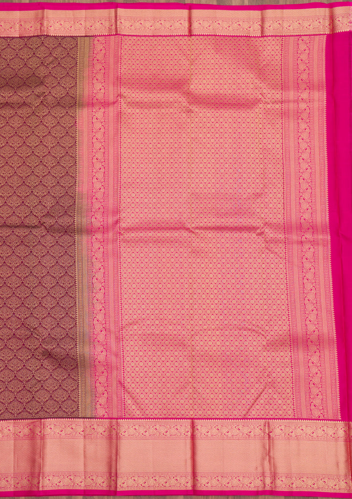 Maroon Zariwork Pure Silk Saree