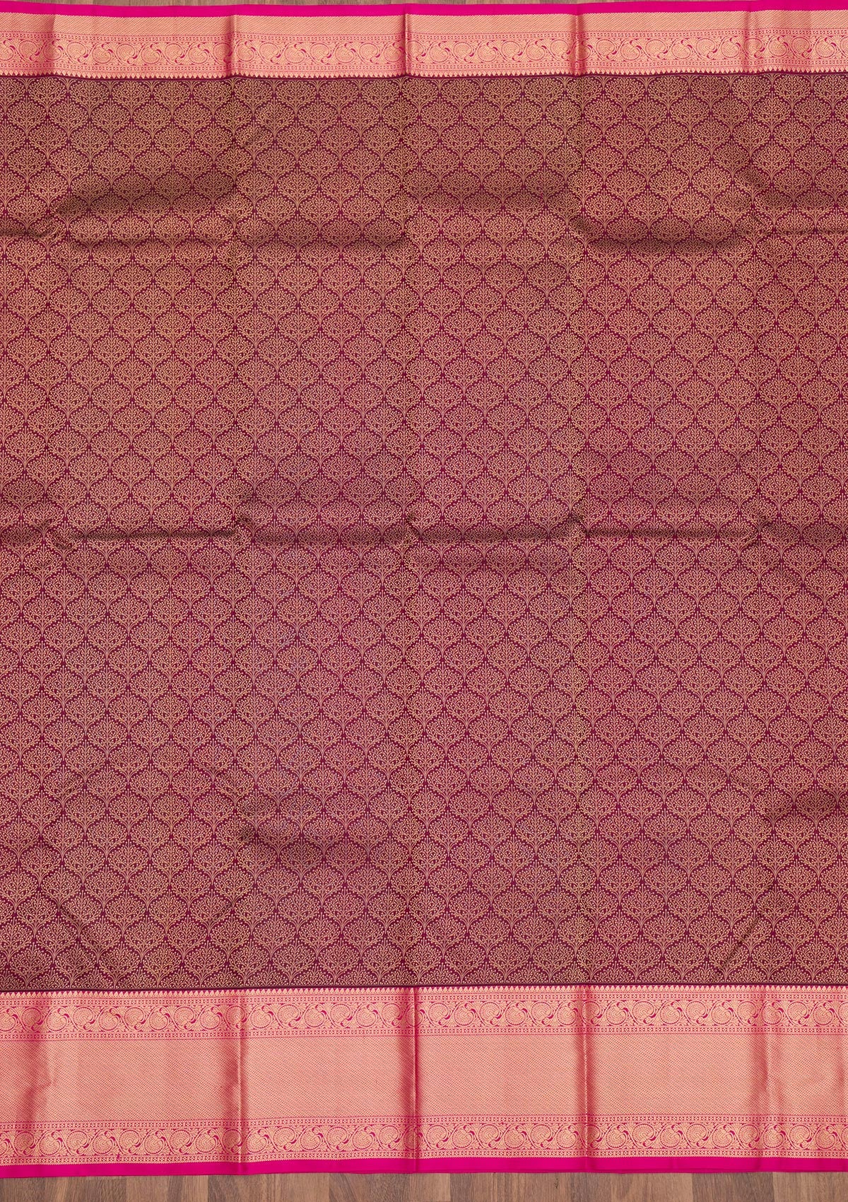 Buy Maroon Zariwork Pure Silk Saree - Koskii