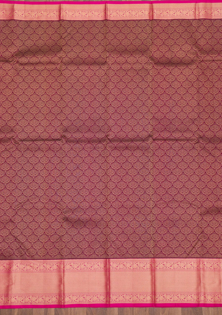 Maroon Zariwork Pure Silk Saree