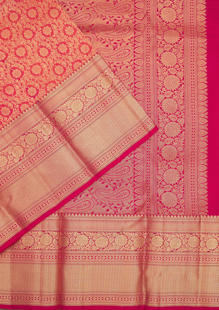 Red Zariwork Pure Silk Saree