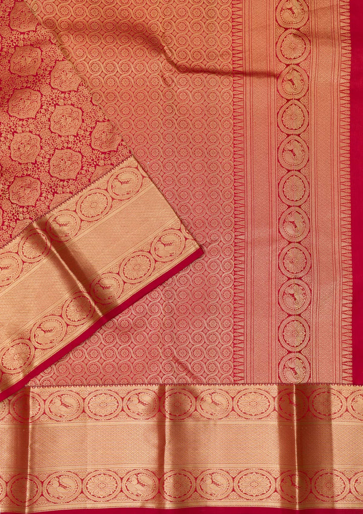 Maroon Zariwork Pure Silk Saree