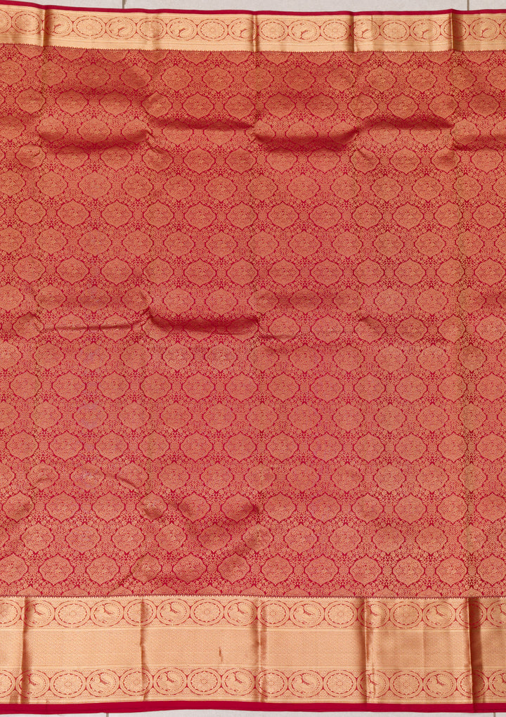 Maroon Zariwork Pure Silk Saree