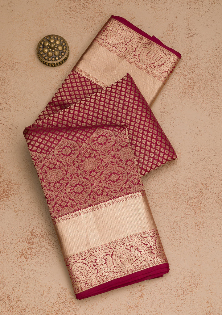 Maroon Zariwork Kanjivaram Pure Silk Saree