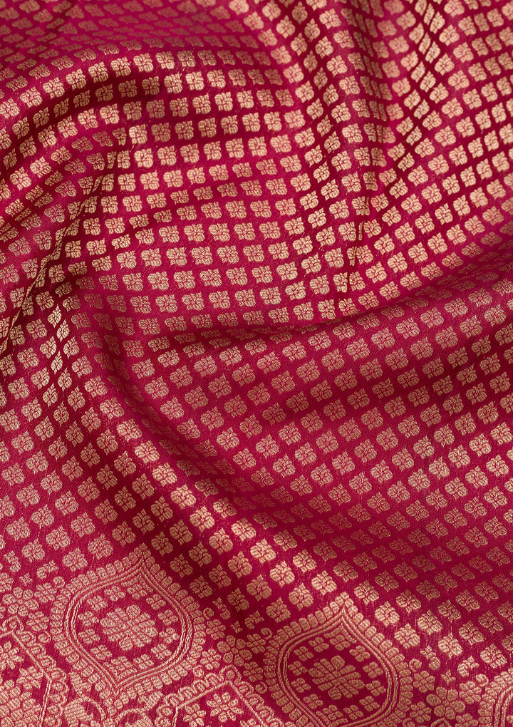 Maroon Zariwork Kanjivaram Pure Silk Saree
