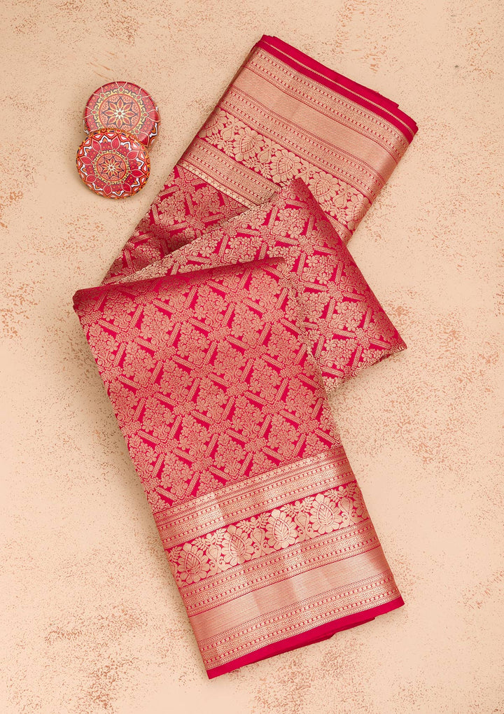 Maroon Zariwork Kanjivaram Pure Silk Saree