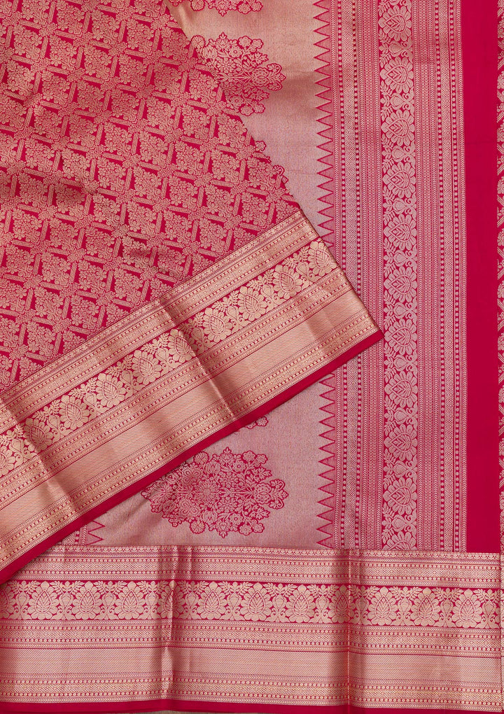 Maroon Zariwork Kanjivaram Pure Silk Saree
