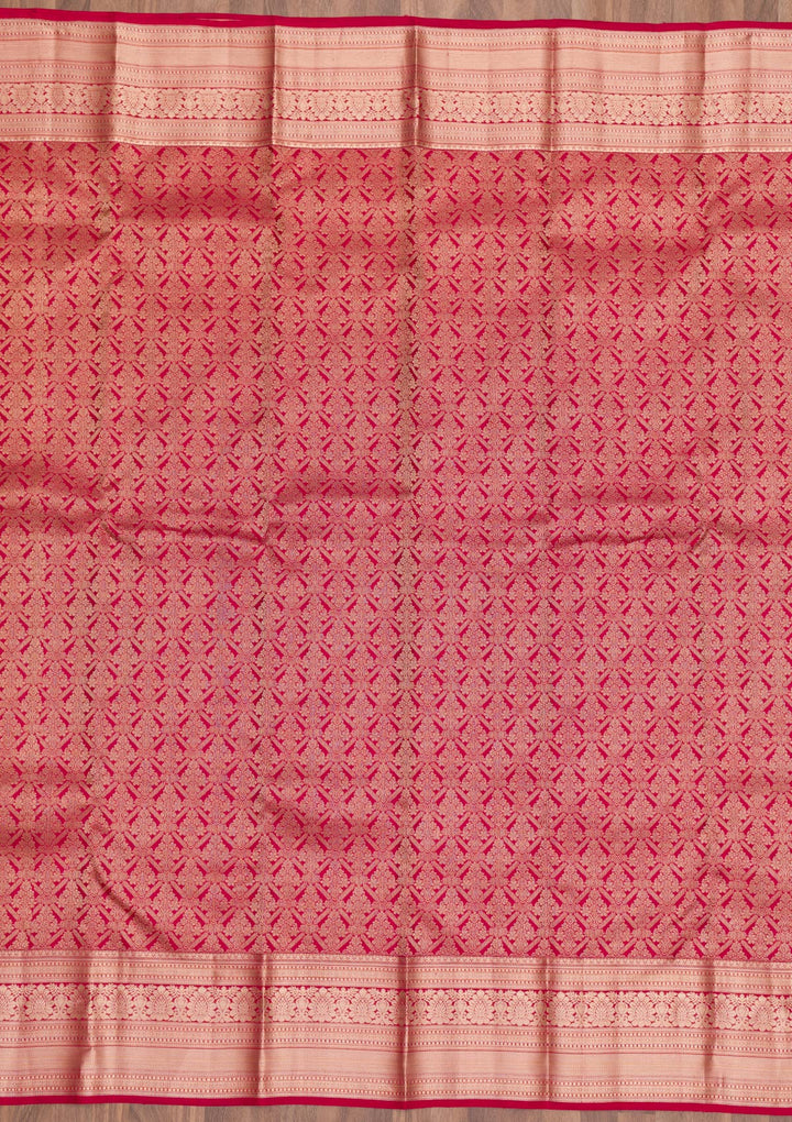Maroon Zariwork Kanjivaram Pure Silk Saree