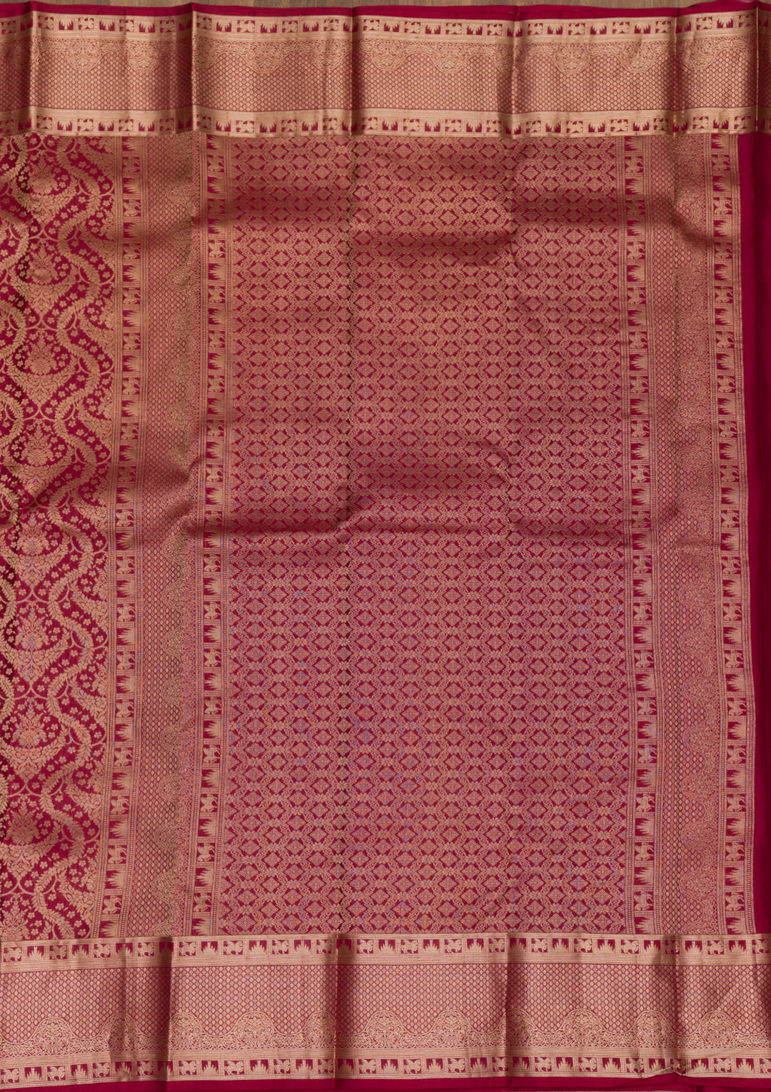 Maroon Zariwork Banarasi Pure Silk Saree