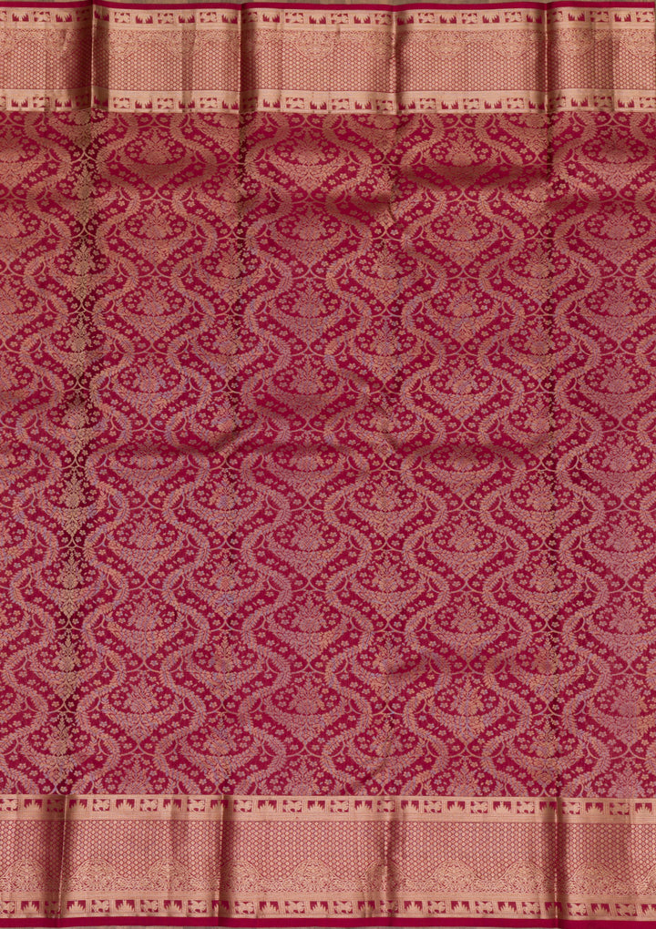 Maroon Zariwork Banarasi Pure Silk Saree