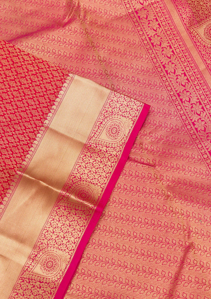 Maroon Zariwork Pure Silk Saree-Koskii