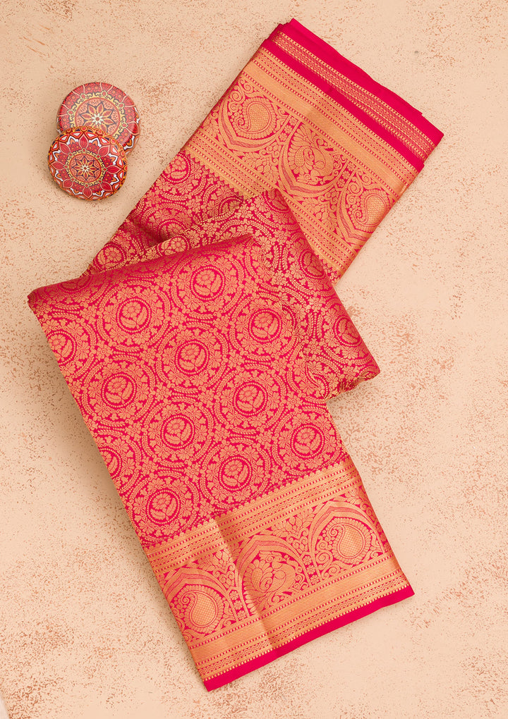 Maroon Zariwork Pure Silk Saree