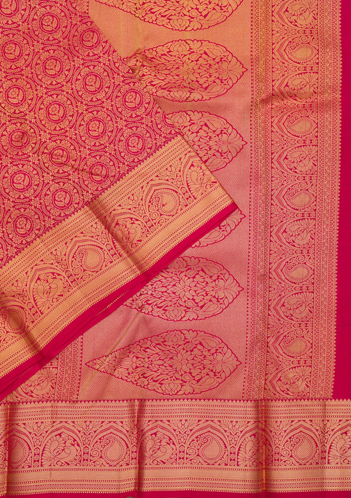 Maroon Zariwork Pure Silk Saree